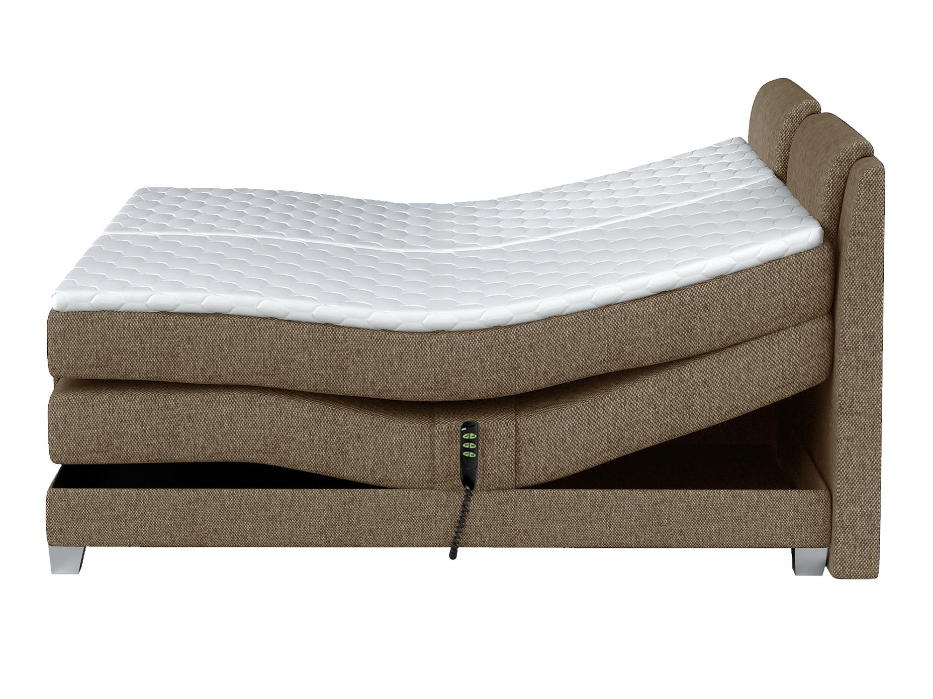 Ensemble sommiers relaxation électrique + matelas - Tissu Beige – Image 2