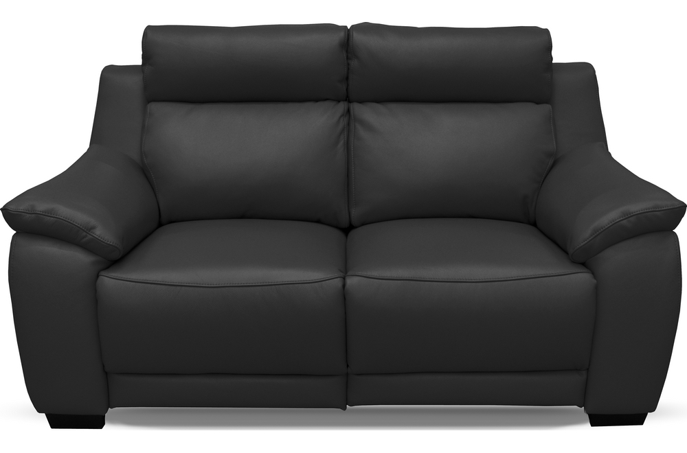 Canapé 2 places - 2 relax - Cuir noir épais – Image 2